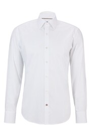 BOSS White Regular Fit Poplin Easy Iron Long Sleeve Shirt - Image 6 of 6