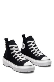 Converse Black Lugged Lift Youth Trainers - Image 1 of 9