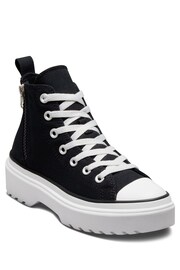 Converse Black Lugged Lift Youth Trainers - Image 4 of 9