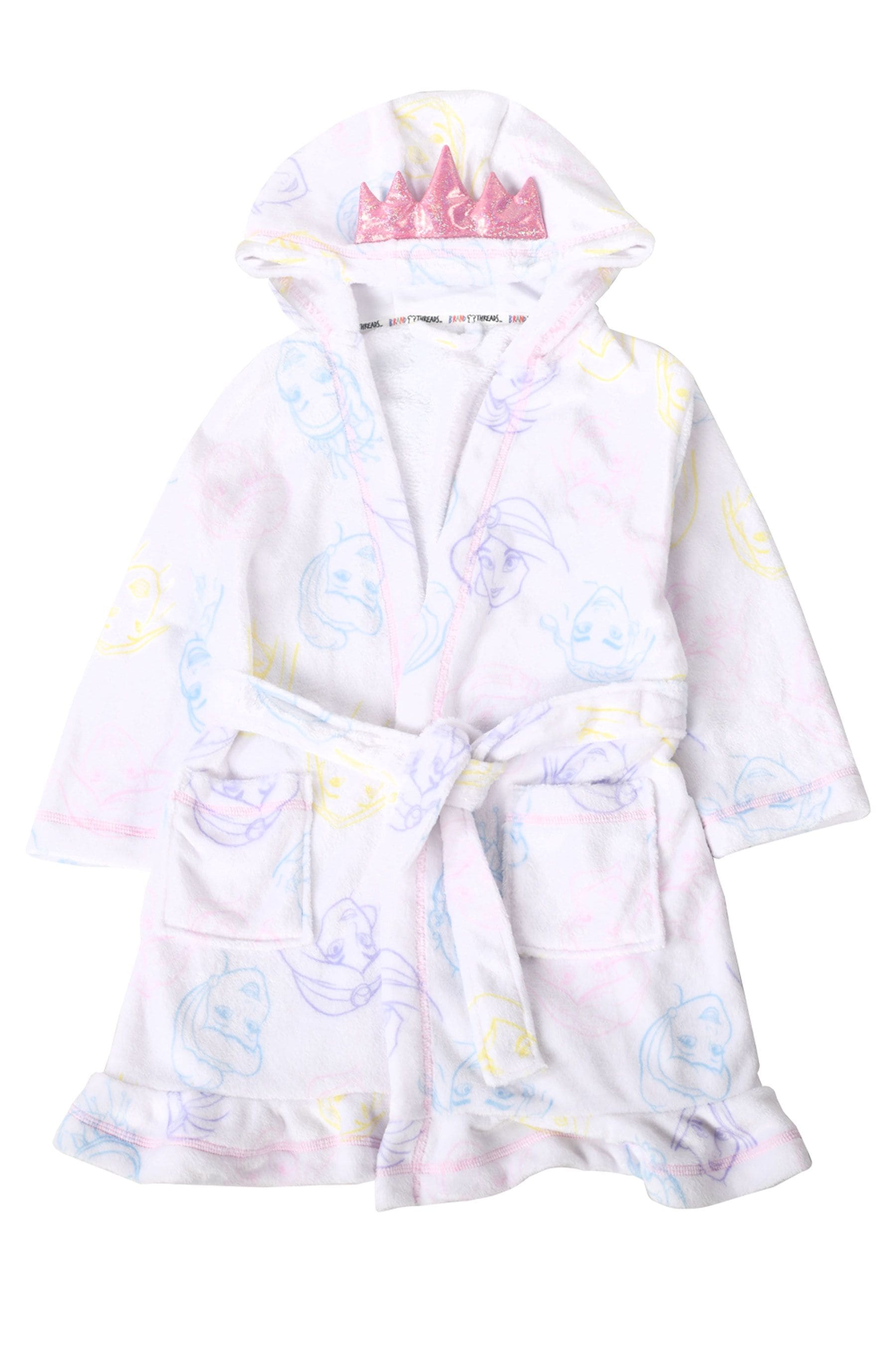 Buy Brand Threads Pink Disney Princess Girls Hooded Dressing Gown from the Next UK online shop