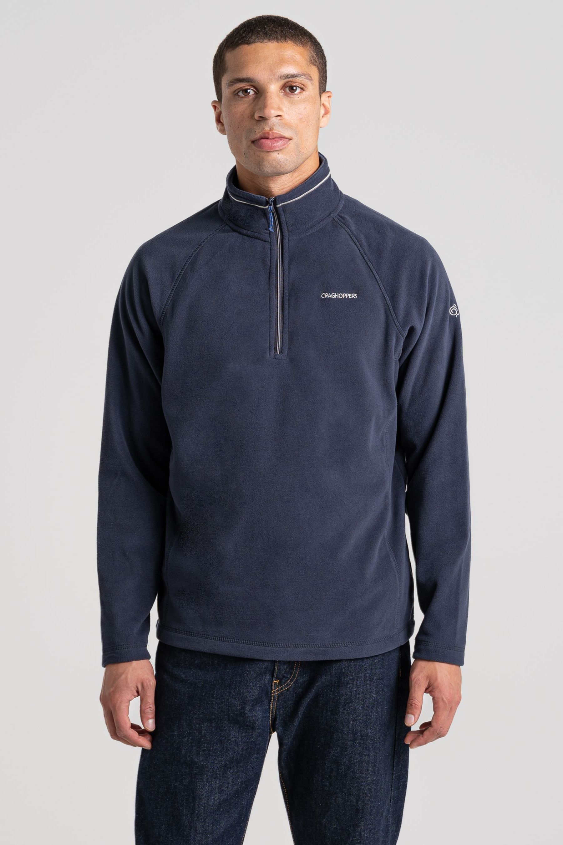 Craghoppers Corey Half Zipper Fleece Dark Navy Blue Navy Marl