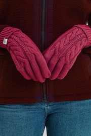 Tog 24 Dark Pink Grouse Knitted Gloves - Image 1 of 2