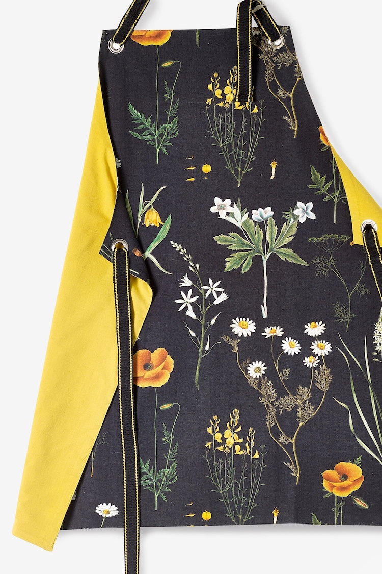 Kew Gardens Black Wild Bloom Floral Apron - Image 2 of 3