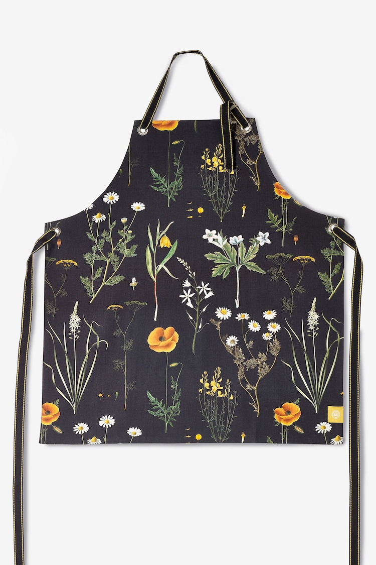 Kew Gardens Black Wild Bloom Floral Apron - Image 3 of 3