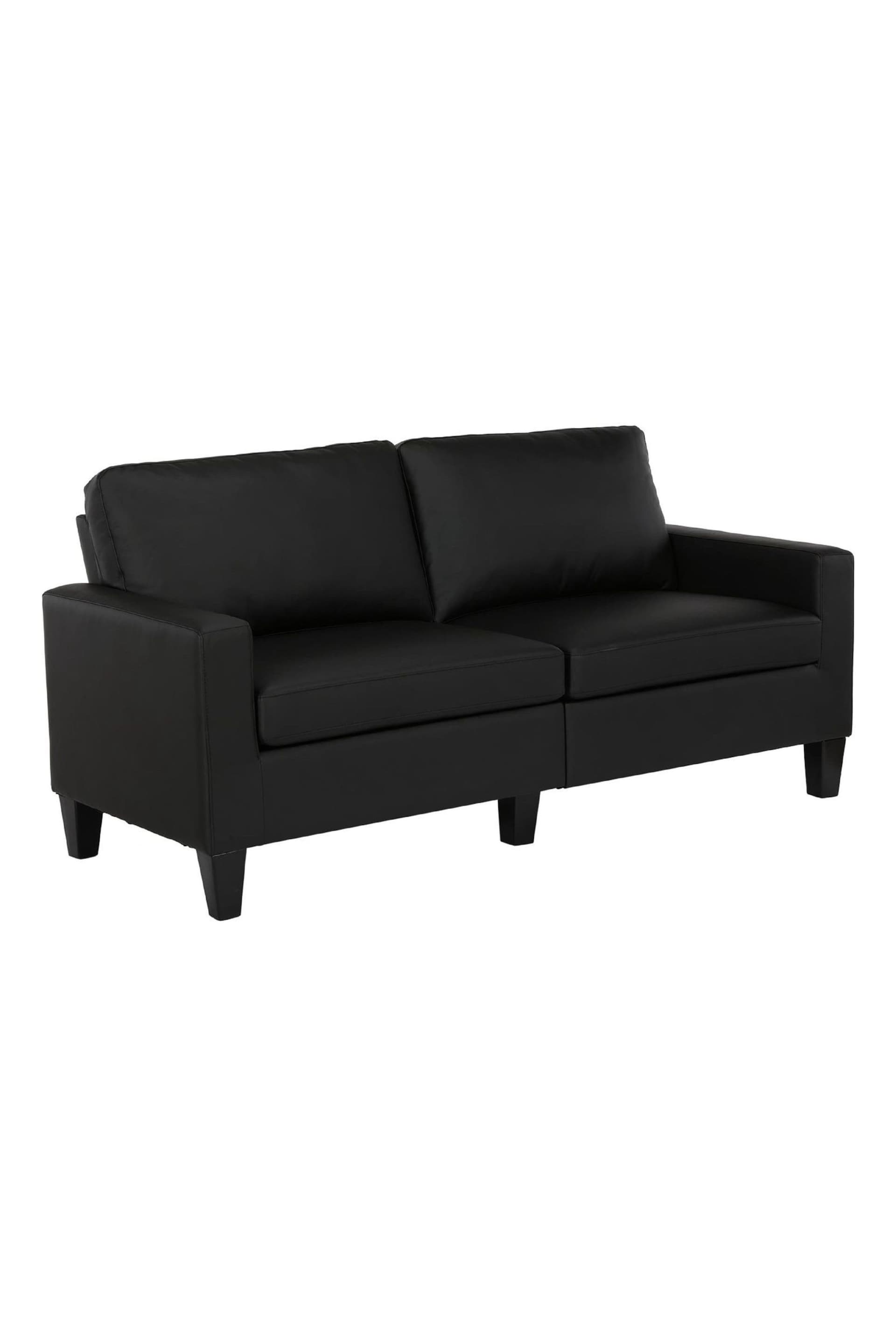 Dorel Home Black Europe Rylie Faux Leather Sofa - Image 3 of 4