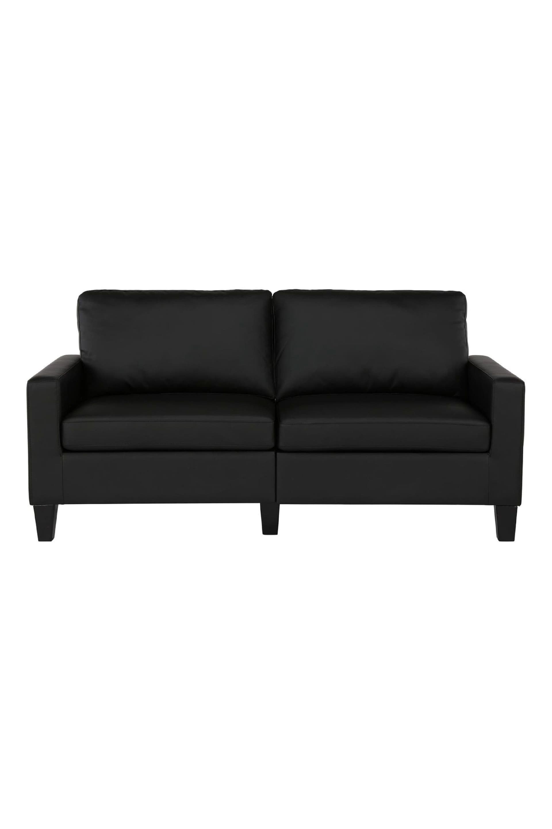 Dorel Home Black Europe Rylie Faux Leather Sofa - Image 4 of 4