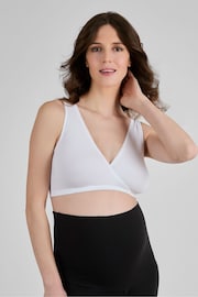 JoJo Maman Bébé White 2-Pack Maternity & Nursing Sleep Bras - Image 2 of 3