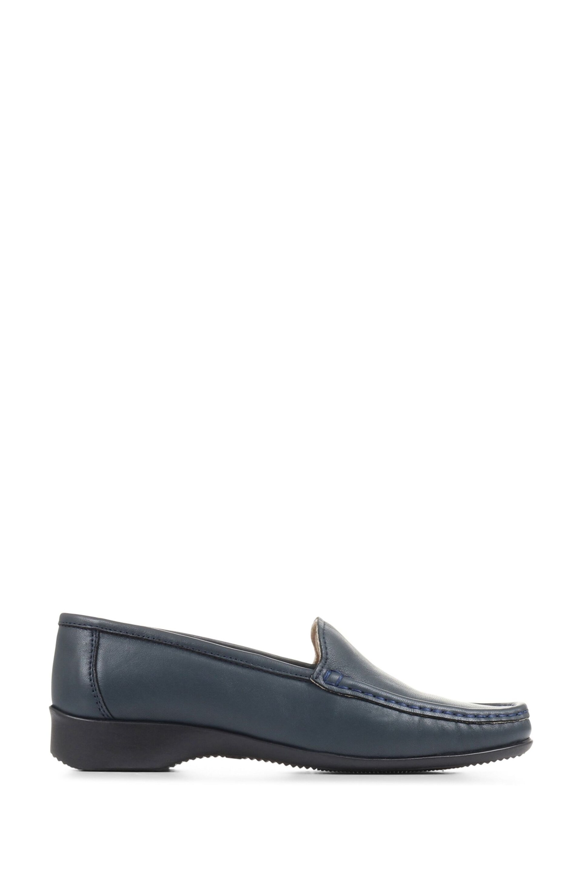 Pavers Blue Wide Fit Leather Loafers - Image 1 of 5