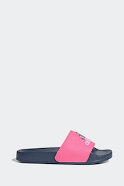 adidas Dark Pink Kids Adilette Youth Sliders - Image 1 of 8