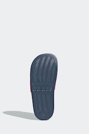 adidas Dark Pink Kids Adilette Youth Sliders - Image 6 of 8