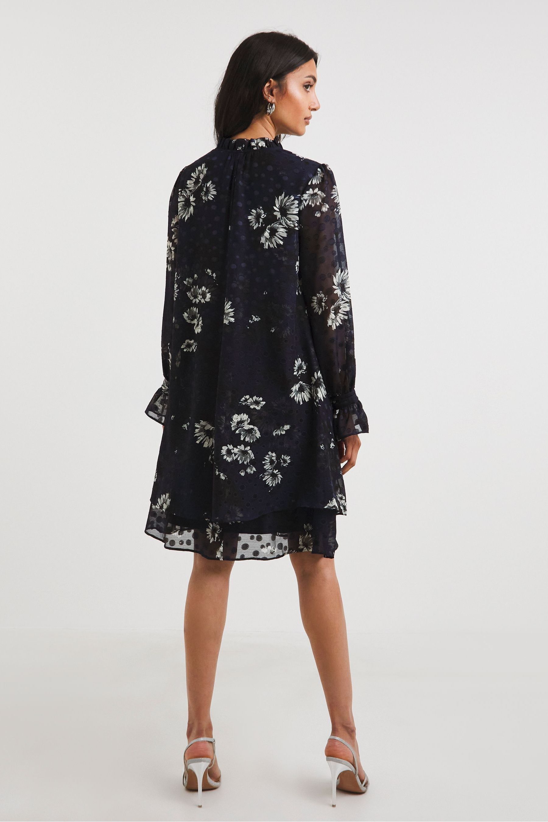 Buy Joanna Hope Blue Print Tiered Swing Dress from Next Austria