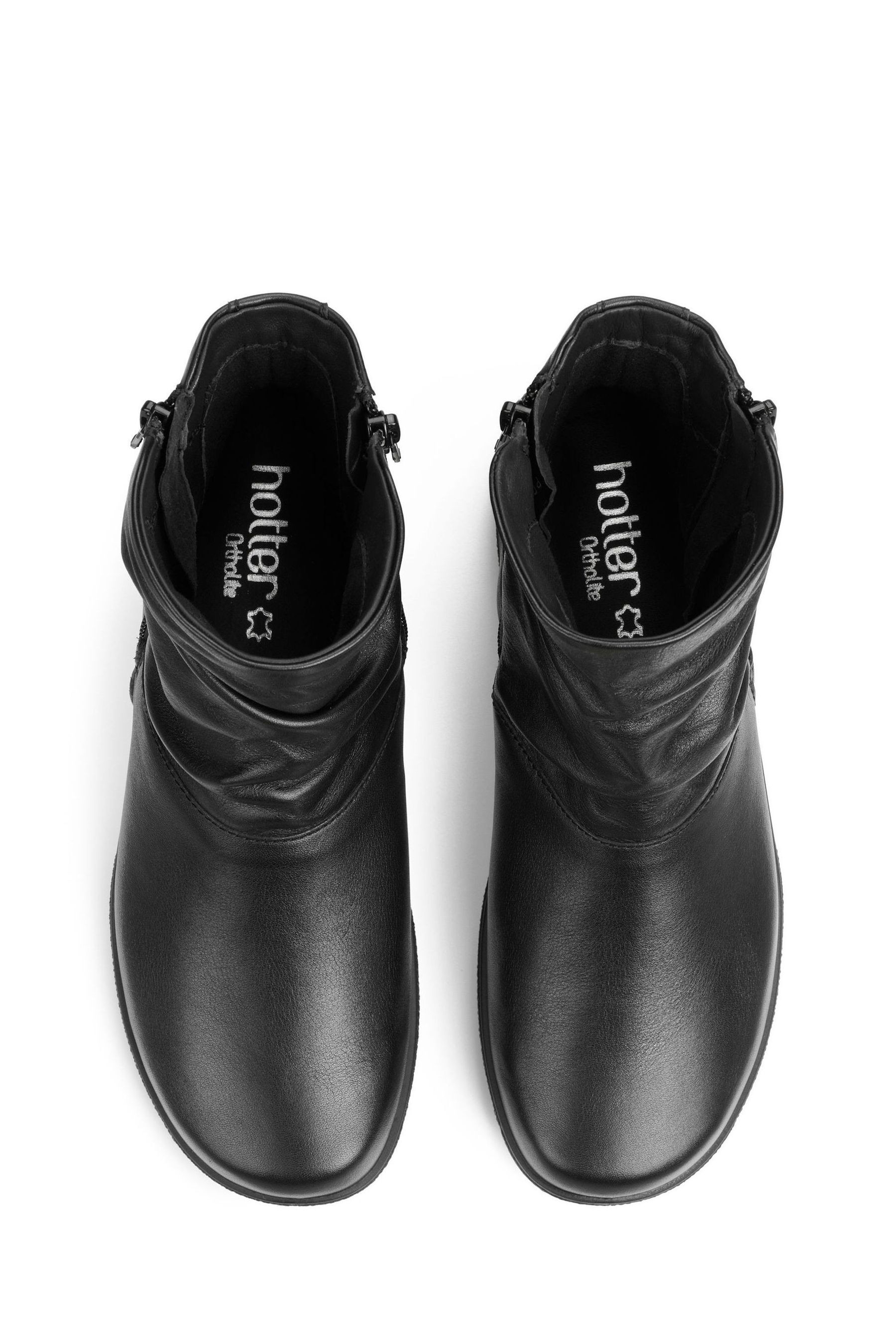 Buy Hotter Black Wide Fit Whisper Zip Boots from the Next UK online shop