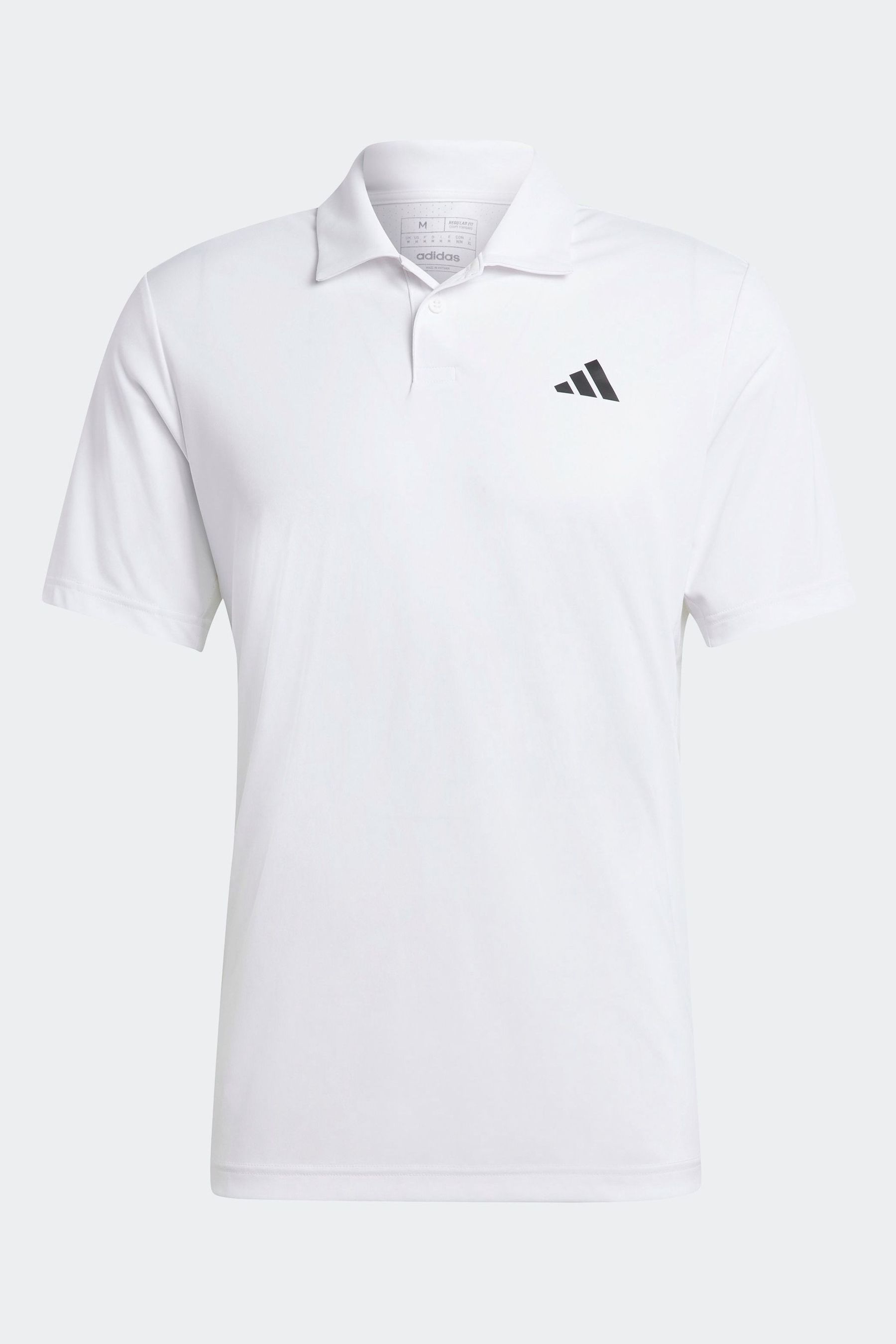Adidas white collar shirt hot sale