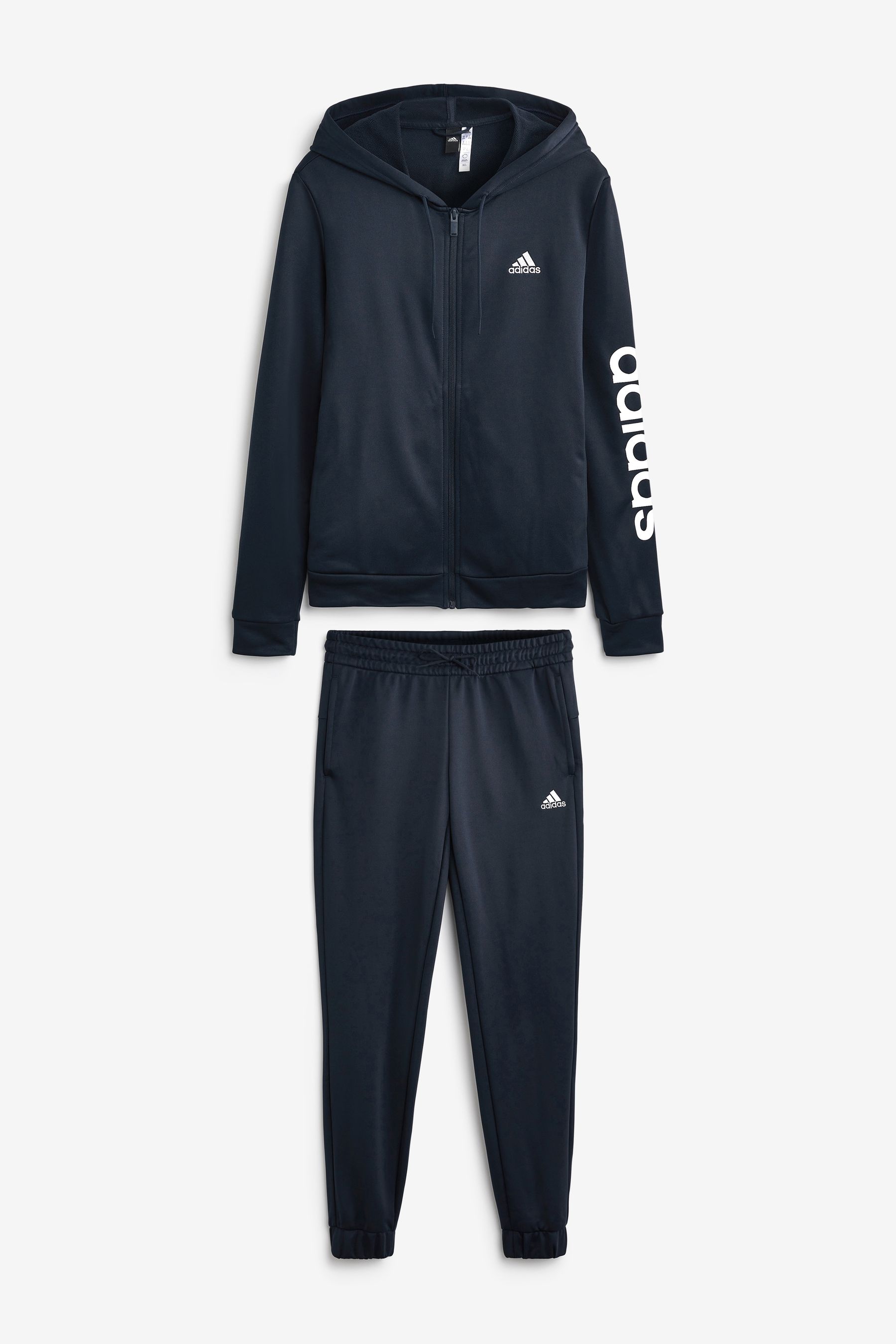 Adidas navy polyester tracksuit store