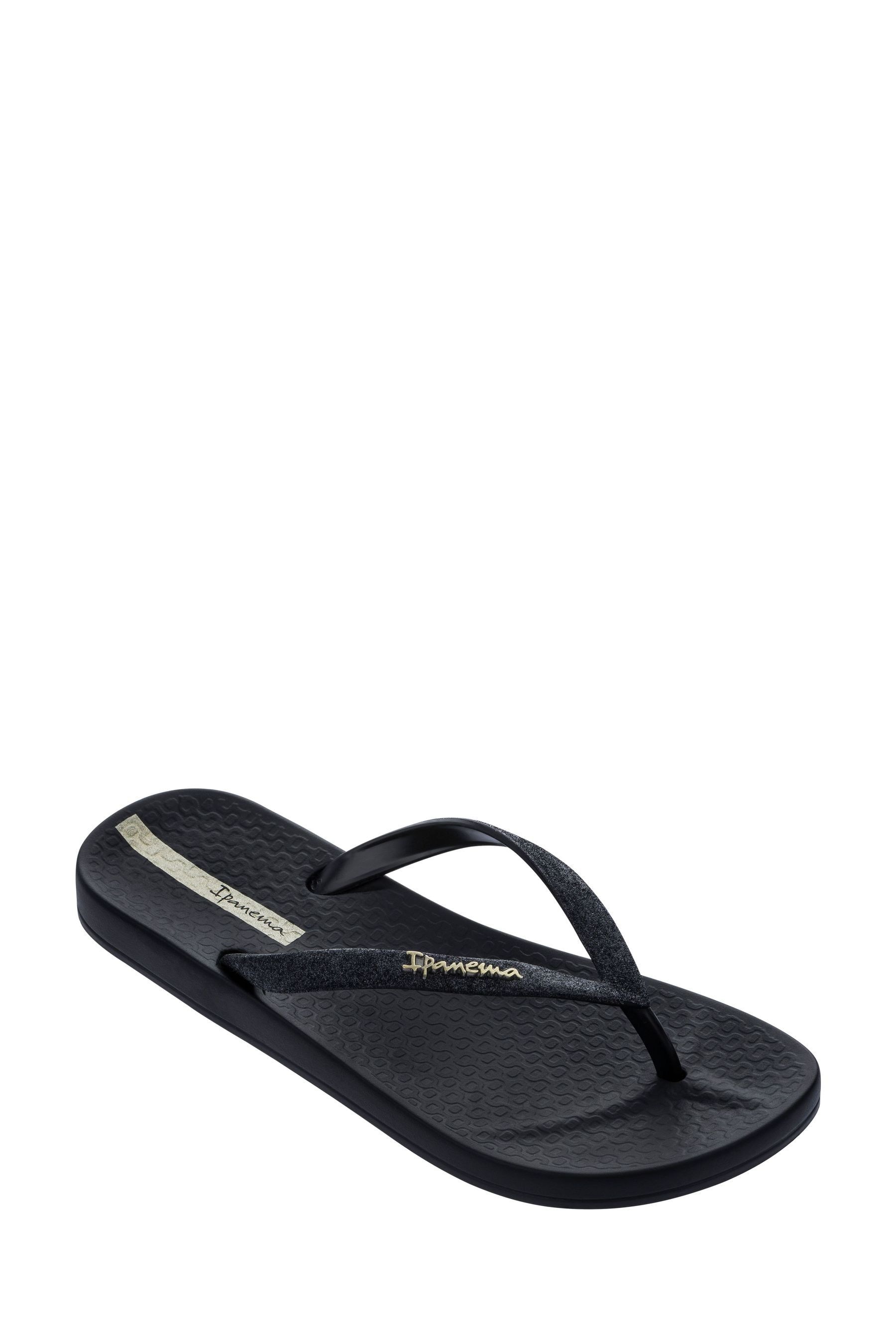 Buy Ipanema Black Shimmering Glitter Flip Flops from Next Luxembourg