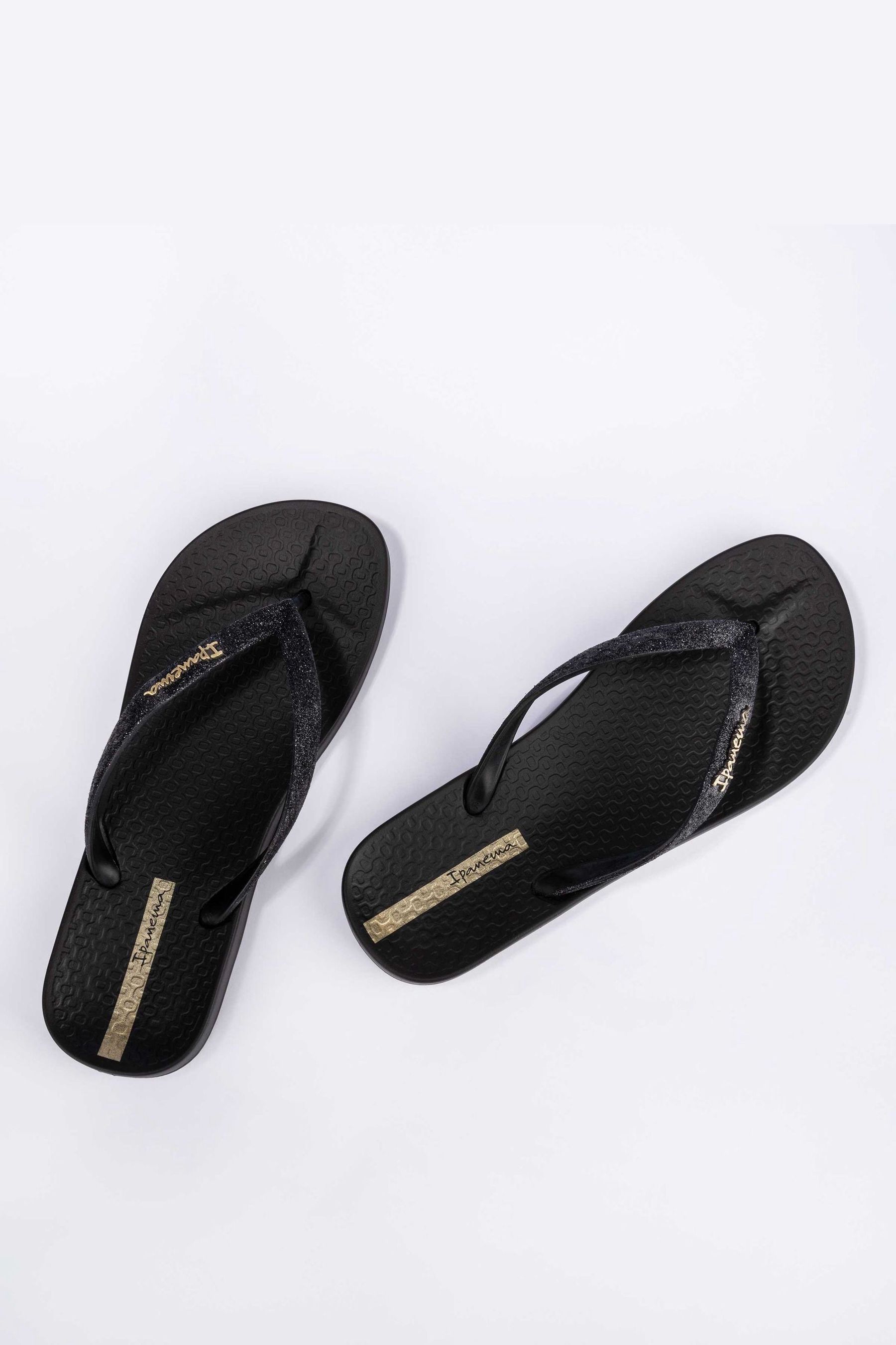 Buy Ipanema Black Shimmering Glitter Flip Flops from Next Luxembourg