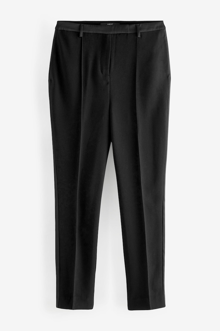 Rochelle Black Satin Mix Tailored Slim Trousers - Image 5 of 5