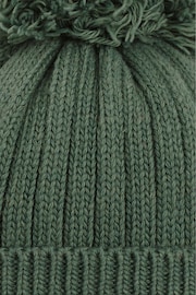 JoJo Maman Bébé Green Cosy Rib Hat - Image 3 of 3