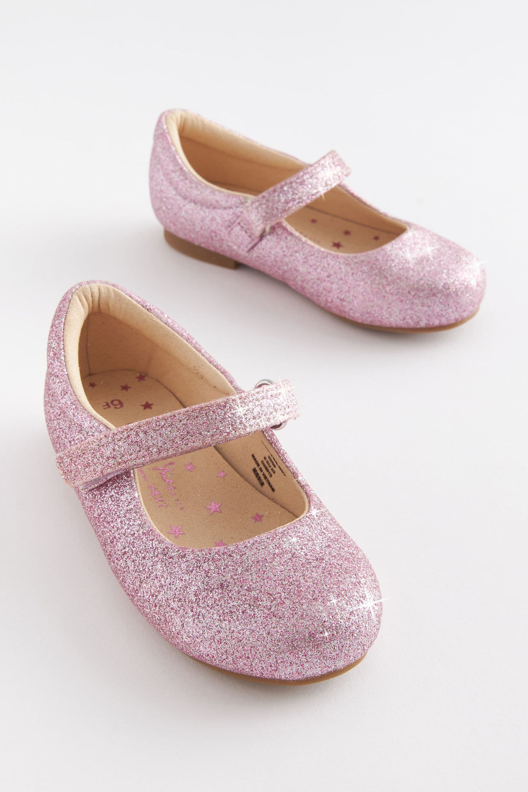 Buy Pink Glitter Wide Fit G Mary Jane Shoes from Next Luxembourg