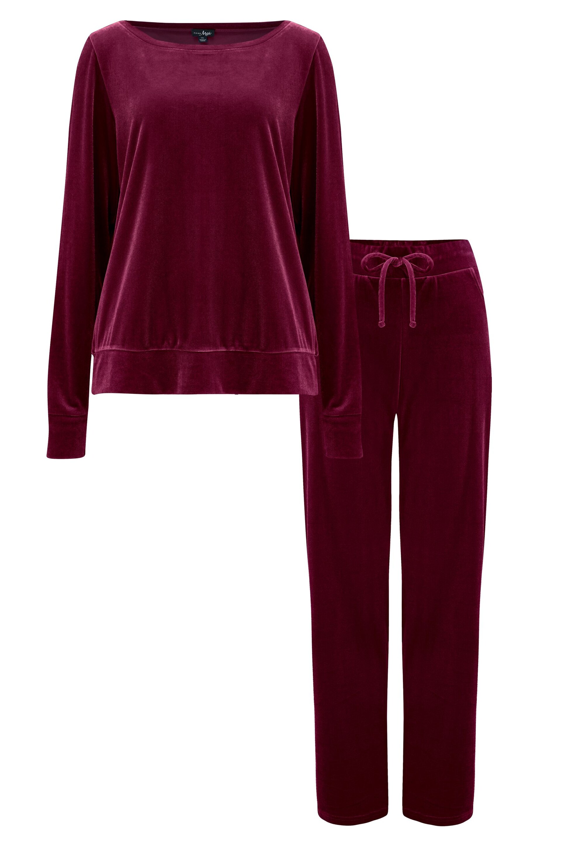 Pour Moi Purple Velour Pyjamas Set - Image 5 of 5