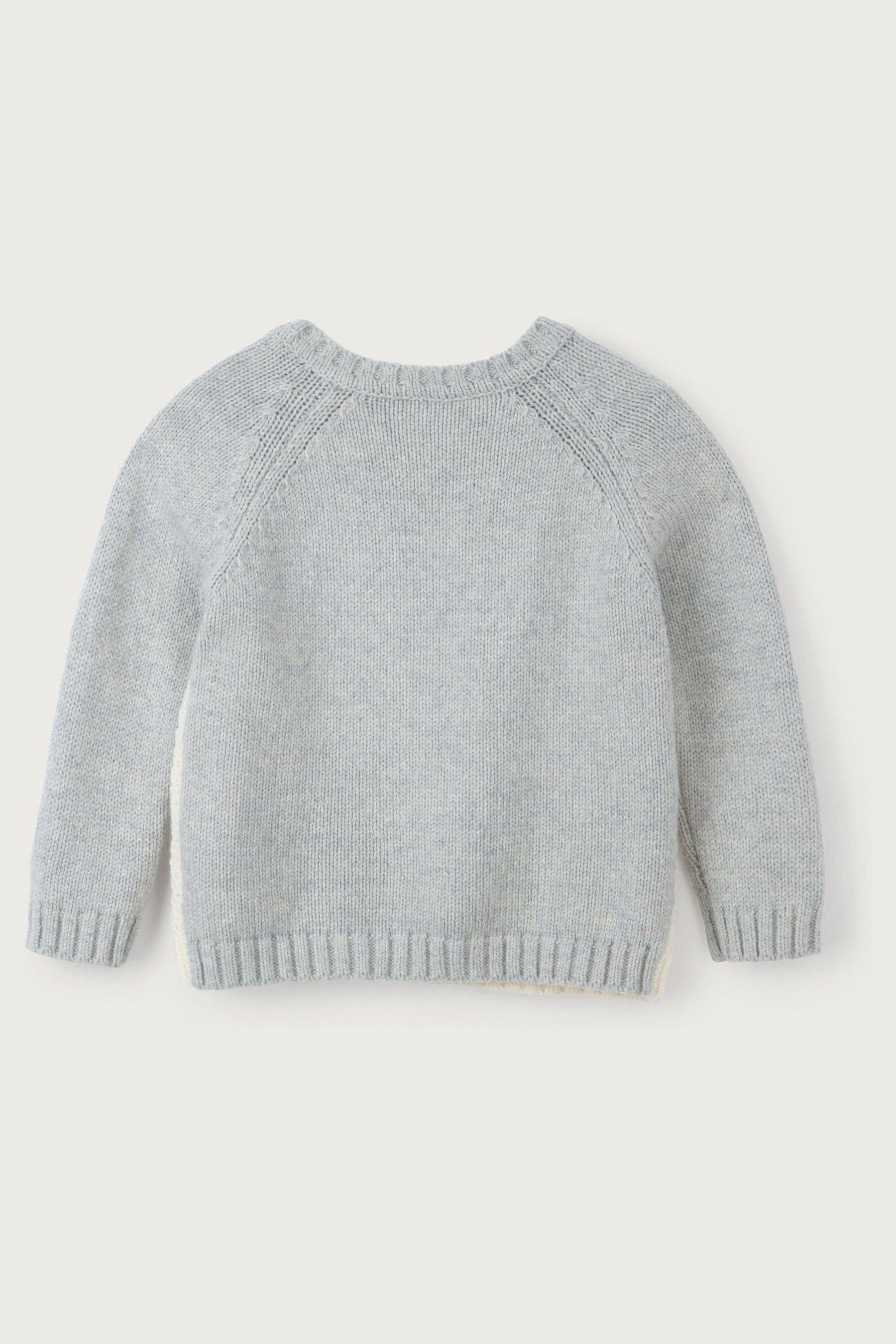 White company grey jumper hot sale