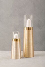 Fifty Five South Brush Gold Pillar Candle Holder - Image 1 of 4