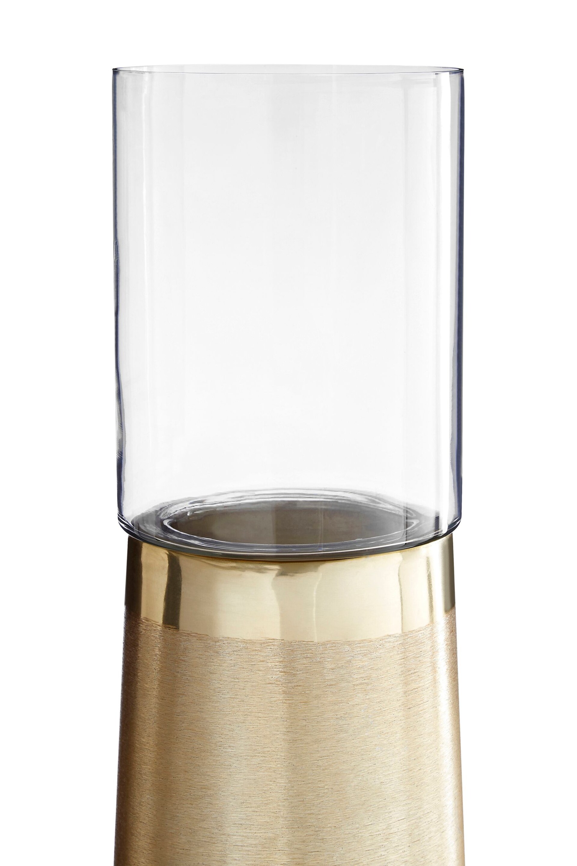 Fifty Five South Brush Gold Pillar Candle Holder - Image 4 of 4