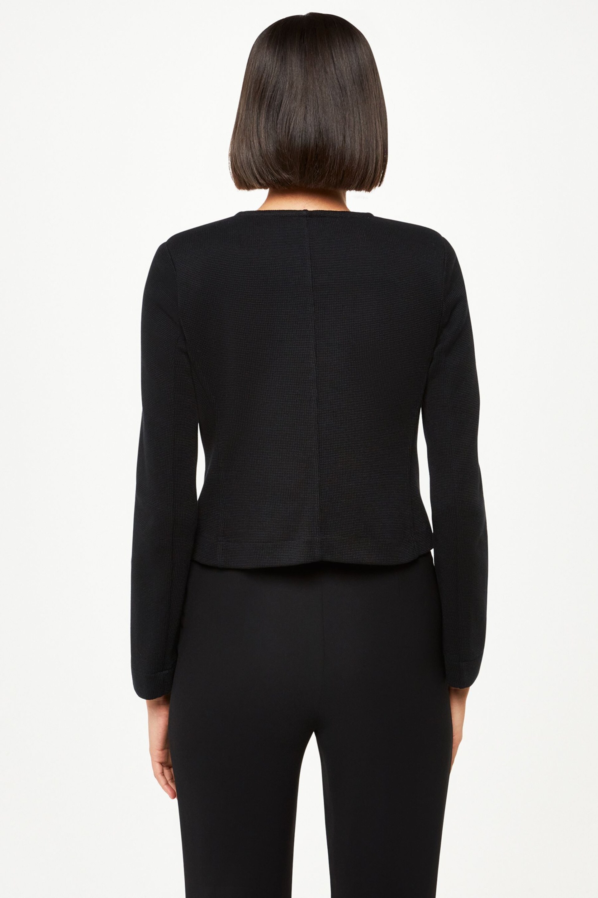 Whistles Collarless Jersey Jacket - Image 2 of 5