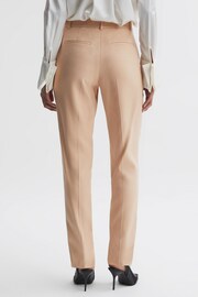 Reiss Camel Ember Slim Fit High Rise Trousers - Image 4 of 5