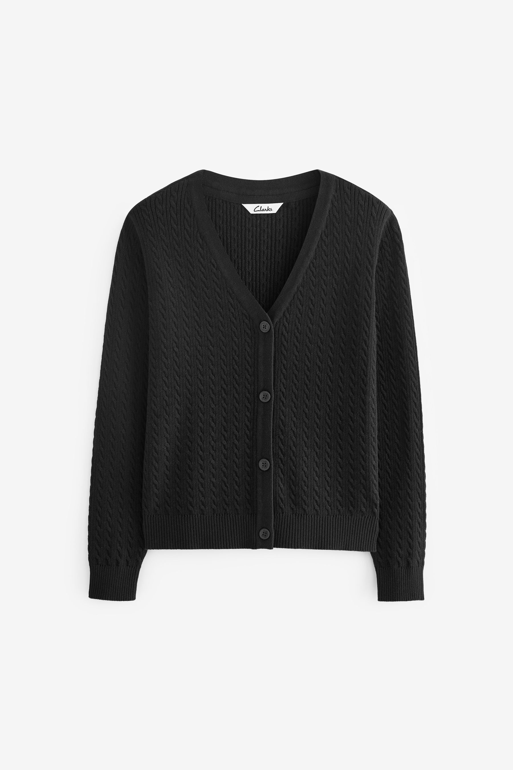 Buy Clarks Black Girls School Cable Cardigan from Next Canada