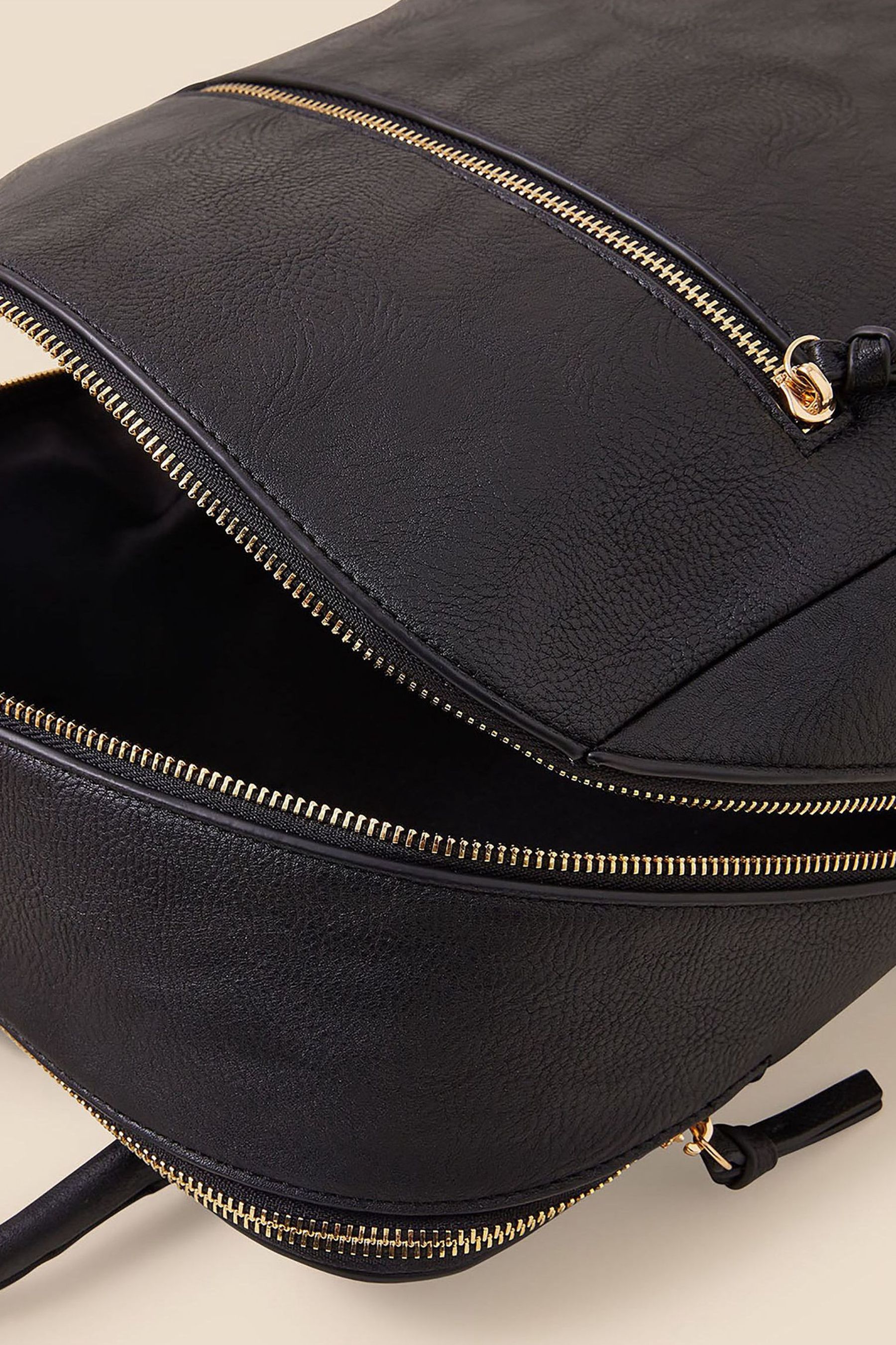 Accessorize Black Classic Zip Around Backpack