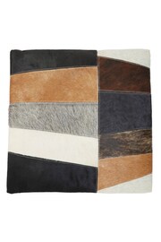 Fifty Five South Grey Safari Genuine Leather Cushion - Image 3 of 7