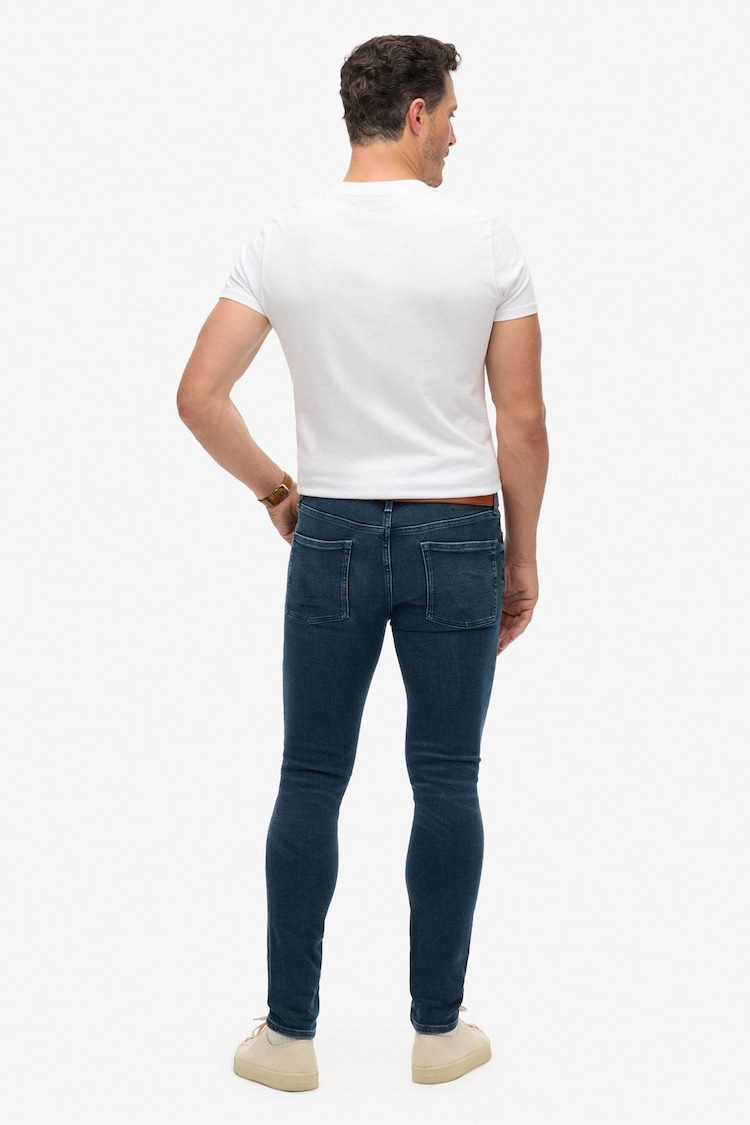 Superdry Navyb Blue Organic Cotton Skinny Jeans - Image 2 of 9