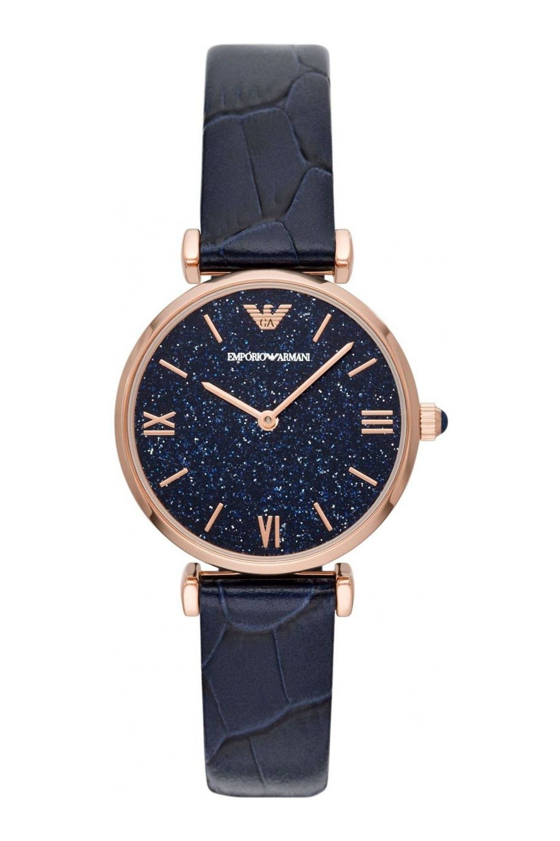 Buy Emporio Armani Ladies Blue Watch from the Next UK online shop