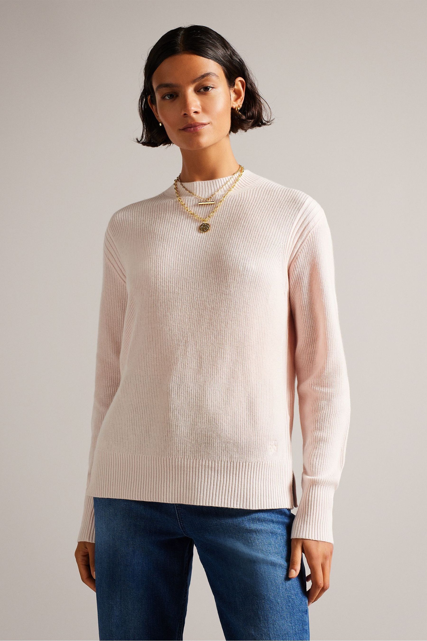 Buy Ted Baker Pink Rashell Cashmere Blend Crew Neck Sweater from Next Lithuania