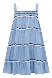 Sunuva Blue Chambray Tiered Dress - Image 3 of 3