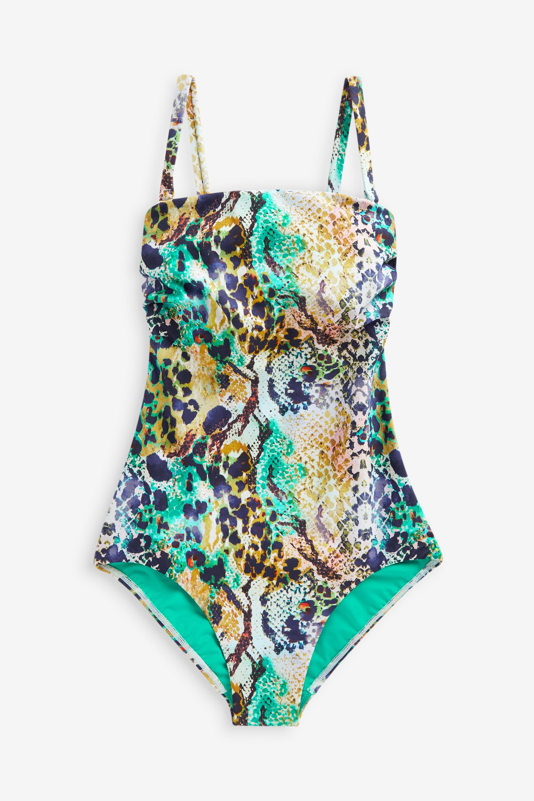 Green snake print swimsuit discount