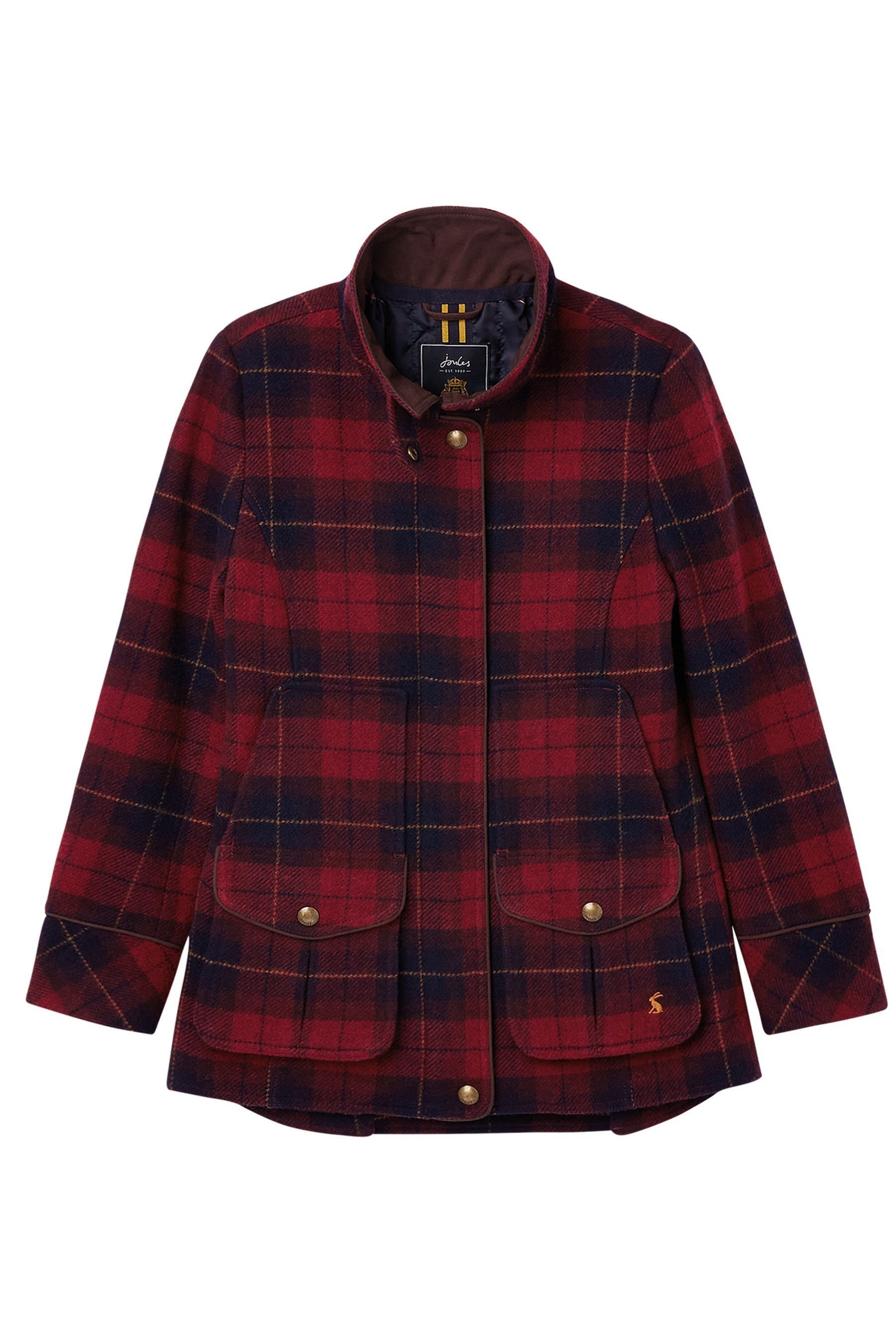 Joules red tweed bag hotsell