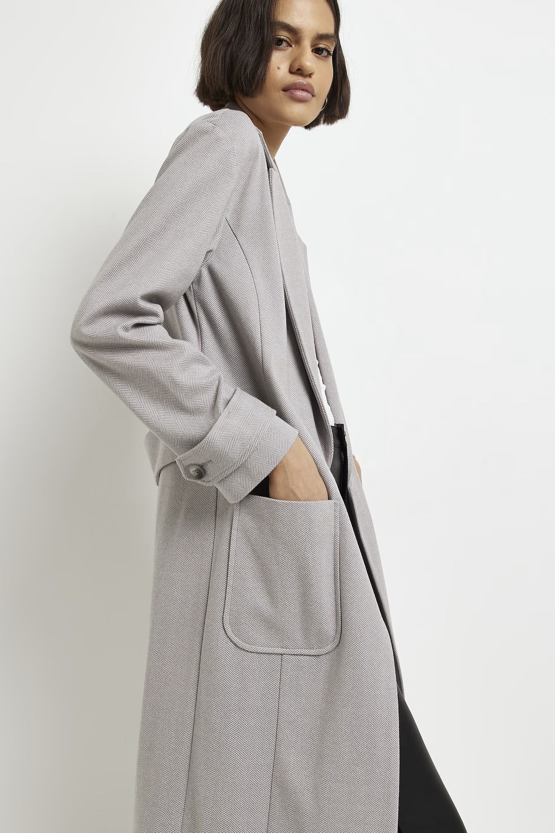 Gray duster jacket clearance