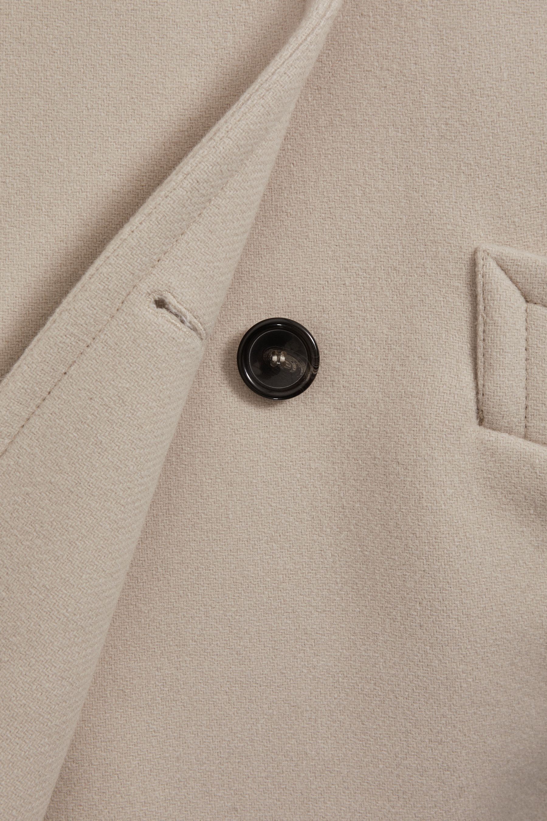 Buy Reiss Stone Maisie Wool Blend Double Breasted Coat from the Next UK online shop
