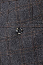 Skopes Curry Navy Blue Check Tailored Fit Suit Trousers - Image 3 of 3