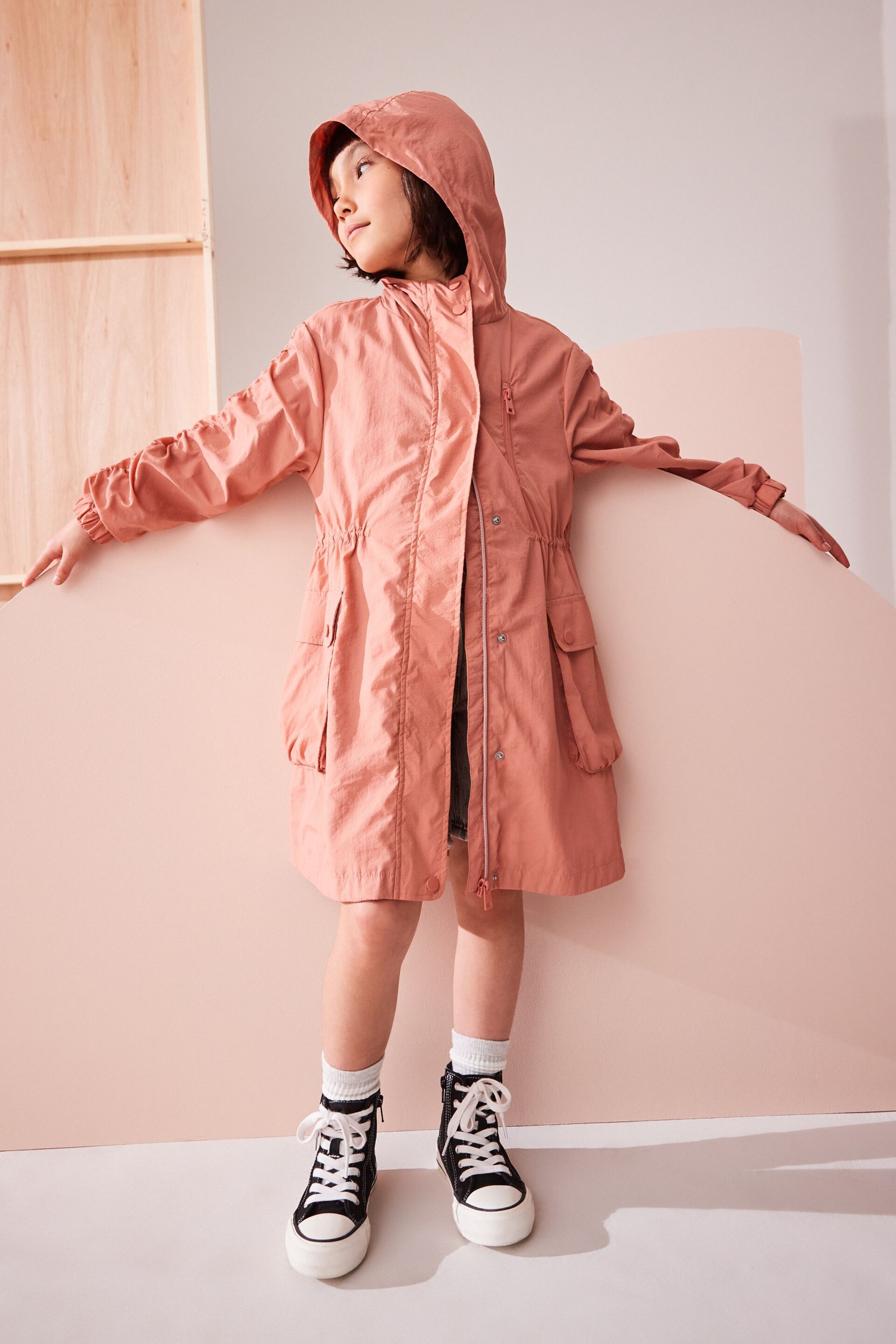 Clay Shower Resistant Rouched Sleeve Cagoule (3-16yrs) - Image 2 of 4