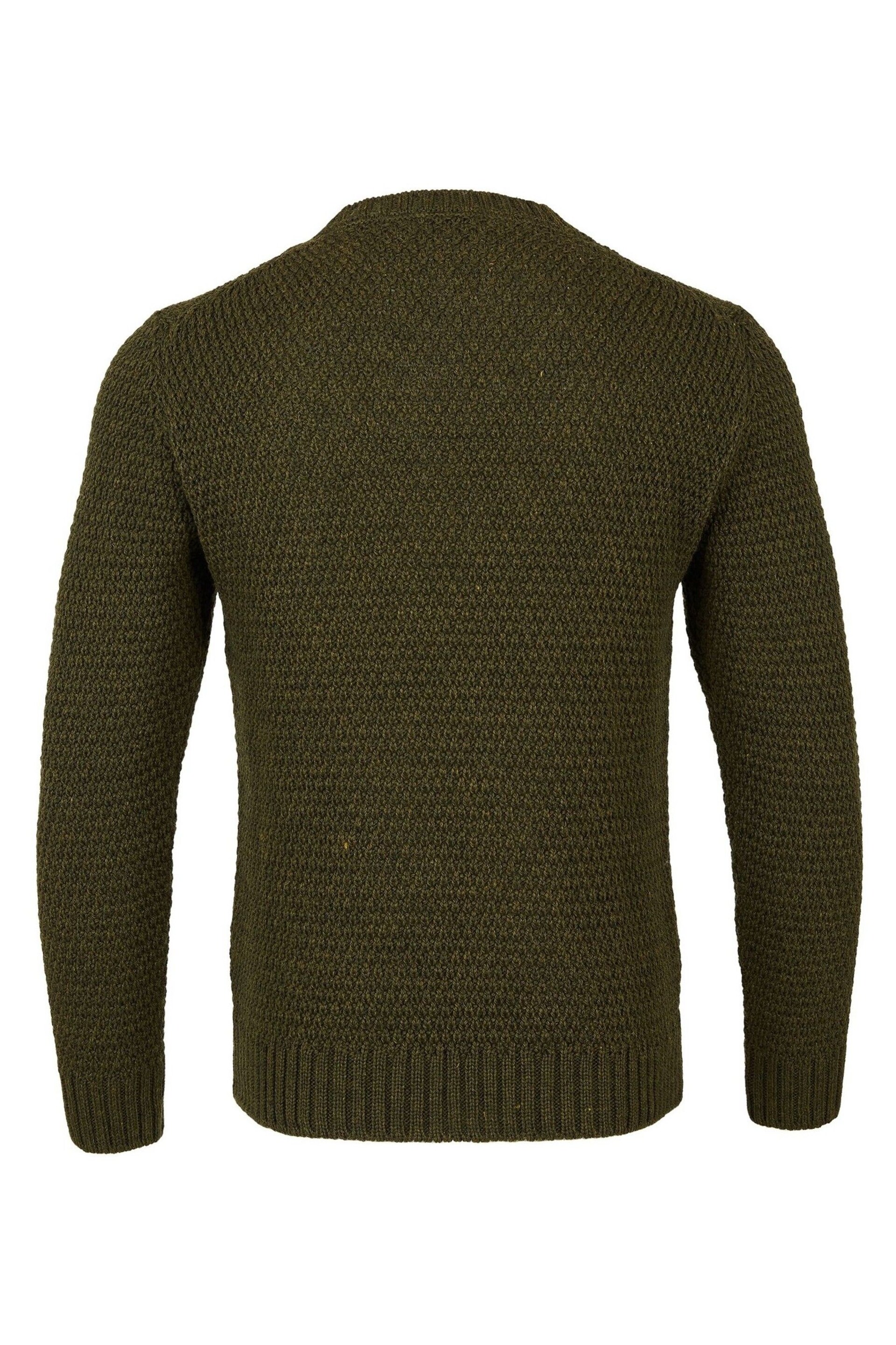 Celtic & Co. Blue Cable Crew Neck Jumper - Image 3 of 4