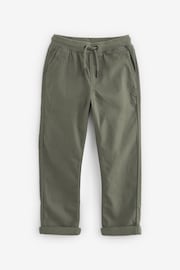 Khaki Green Regular Fit Rib Waist Pull-On Trousers (3-16yrs) - Image 1 of 2