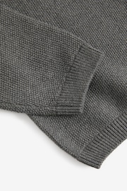 Charcoal Grey Without Stag Textured Crew Jumper (3-16yrs) - Image 3 of 3