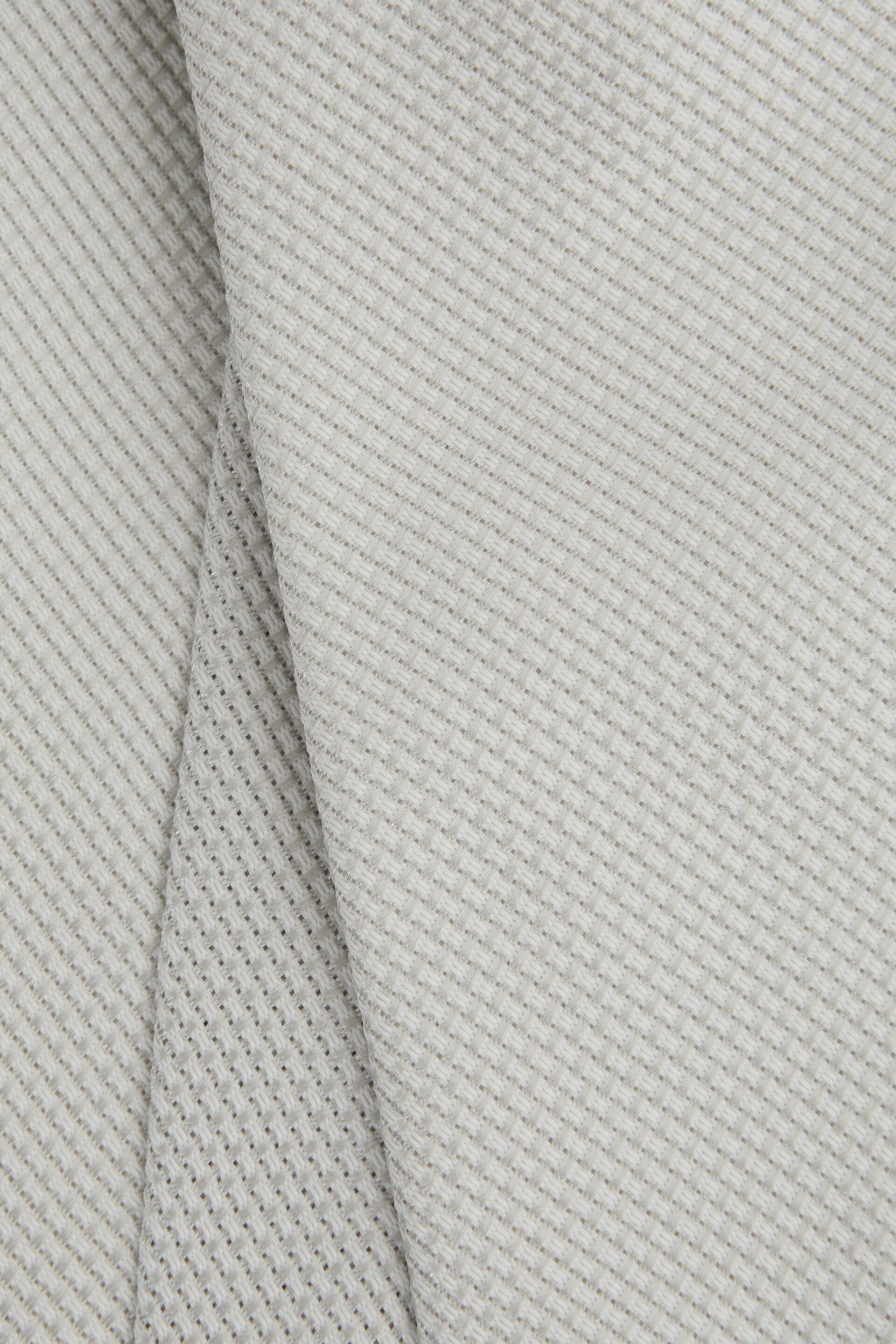 Reiss Silver Ceremony Textured Silk Blend Tie - Image 5 of 5