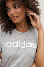 adidas Grey Sportswear Essentials Slim Logo T-Shirt - Image 4 of 5