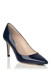 LK Bennett Blue Floret Patent Leather Pointed Toe Courts - Image 2 of 4