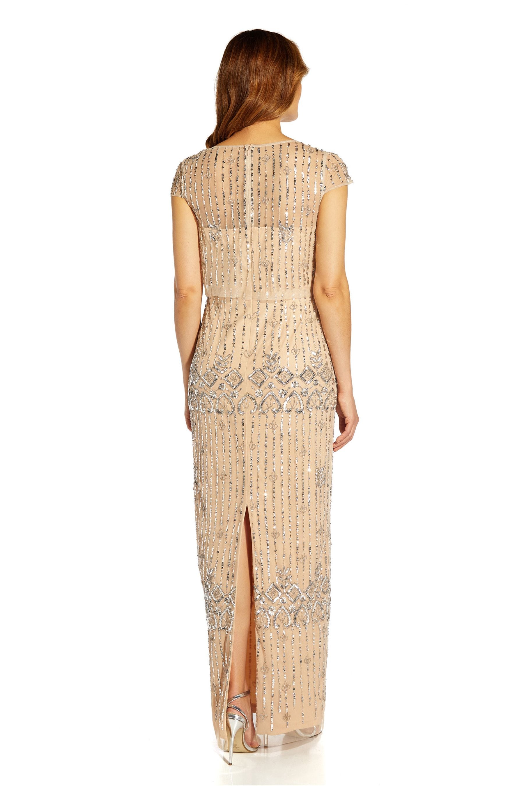 Adrianna papell embellished column gown outlet