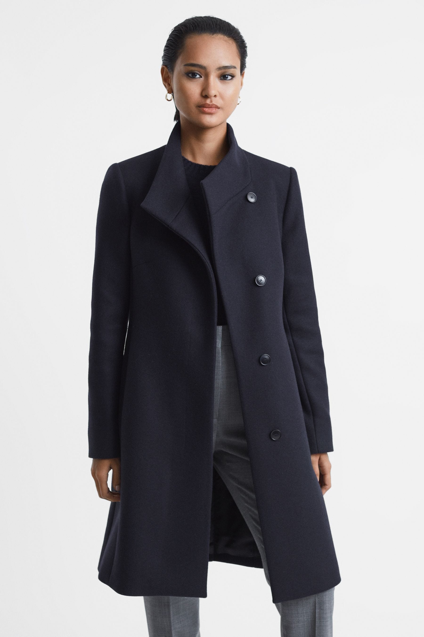 Reiss wool coat top